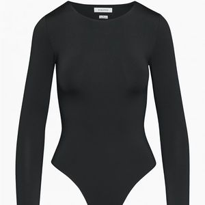 Aritzia Babaton - Contour Crew Longsleeve Bodysuit - Black XXS